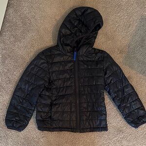Primary Kids Navy Hooded Puffer Jacket 4-5